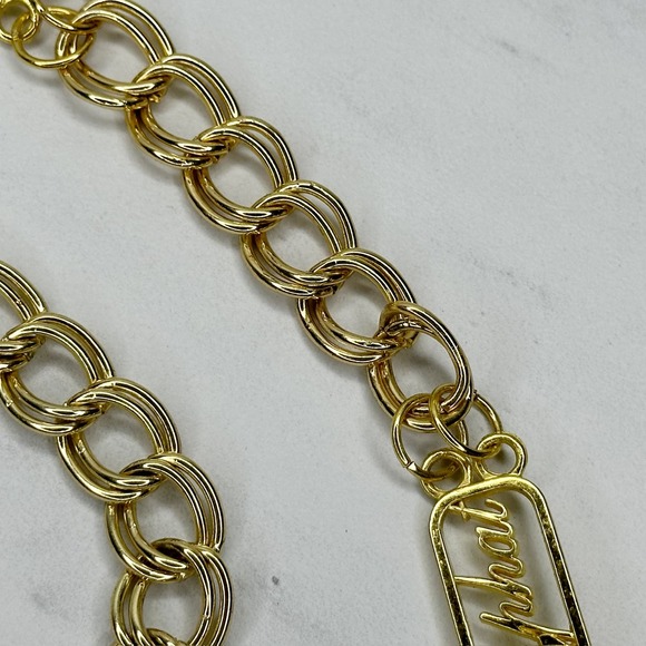 Baby Phat Vintage Y2K Gold Tone Metal Chain Link Belt OS One Size - Picture 7 of 16